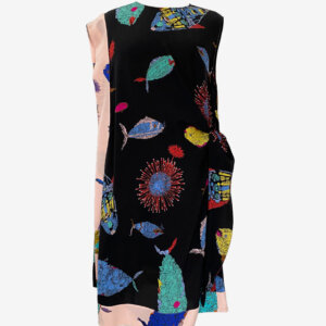 a811】EMILIO PUCCI エミリオプッチ シルク ドレス M フリル