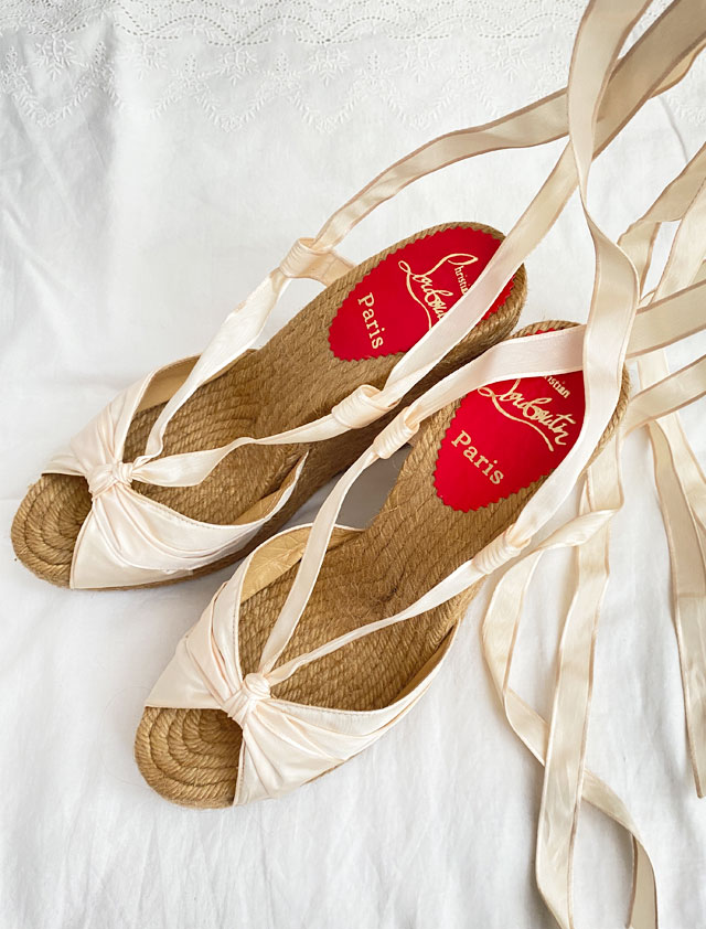 Christian Louboutin MOIRISIMO クリスチャンルブタン エスパドリーユ ウエッジ  サンダル