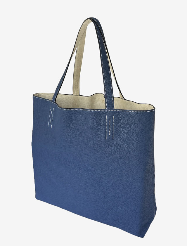 HERMES ドゥブルセンス 36 リバーシブルトート ブルー グレー HERMES エルメス ドゥブルセンス36 リバーシブル トートバッグ