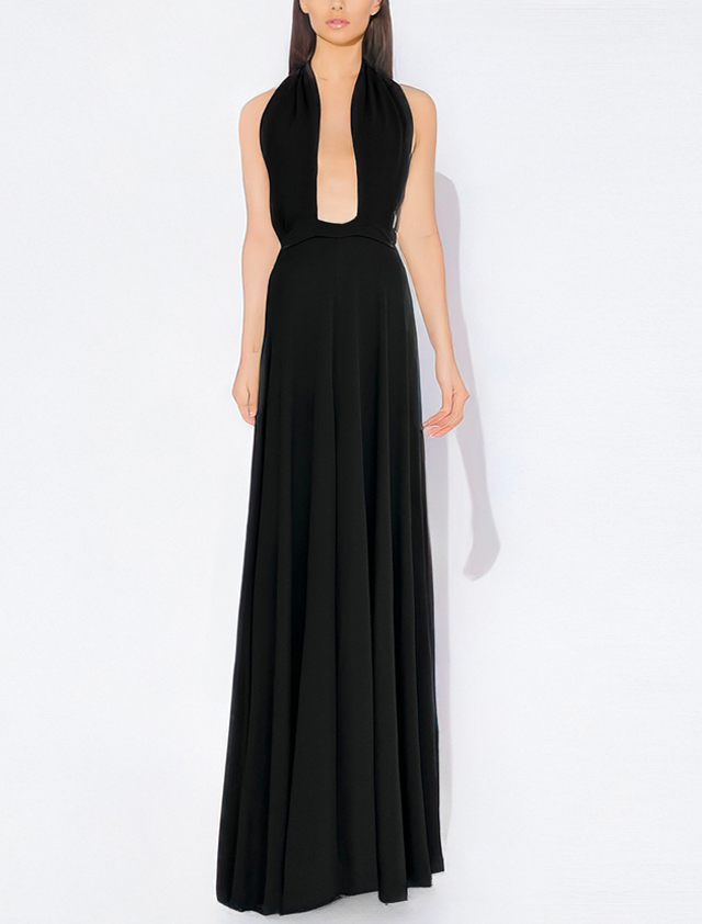 SPORTMAX AW ドレス-ロング ブラック系 Made In Italy SP2621055106003-b-