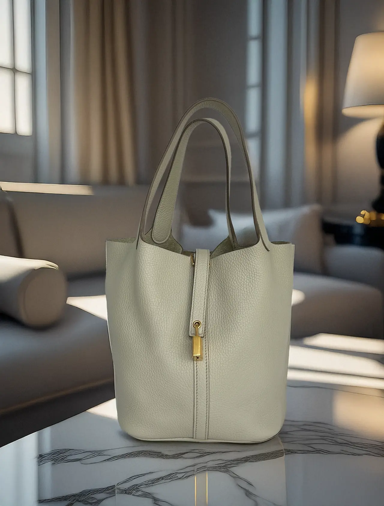 HERMES ピコタンロックMM 22 ベトン ゴールド金具 C刻印