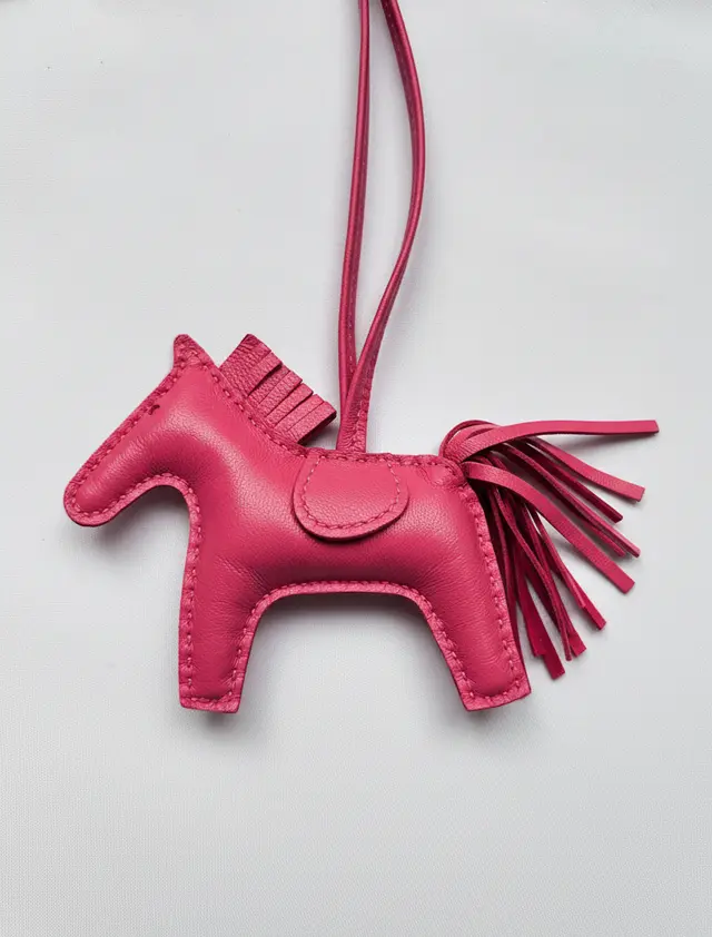 HERMES ロデオチャーム PM ローズアザレ アニョーミロ バッグチャーム 箱付