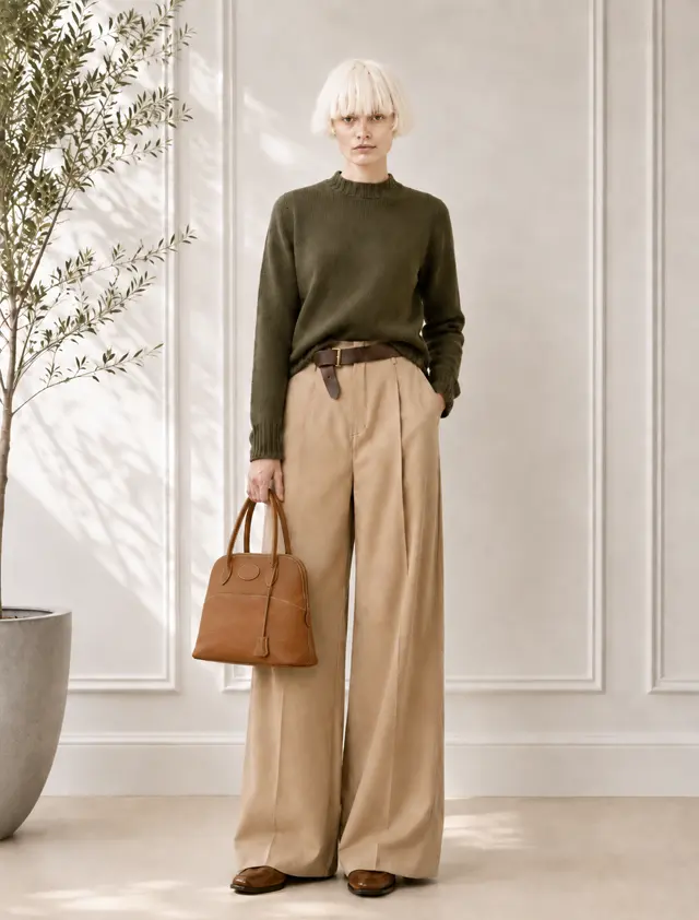 CELINE 厚手 カシミア100% クルーネックニット