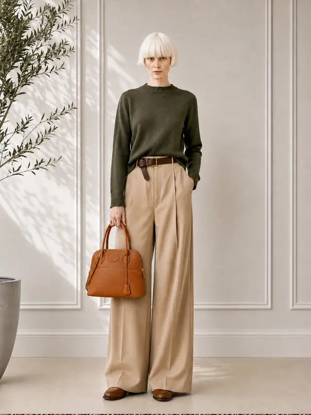 CELINE 厚手 カシミア100% クルーネックニット