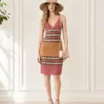 MISSONI ミッソーニ ピンク×オレンジ レースニットドレス サイズ38