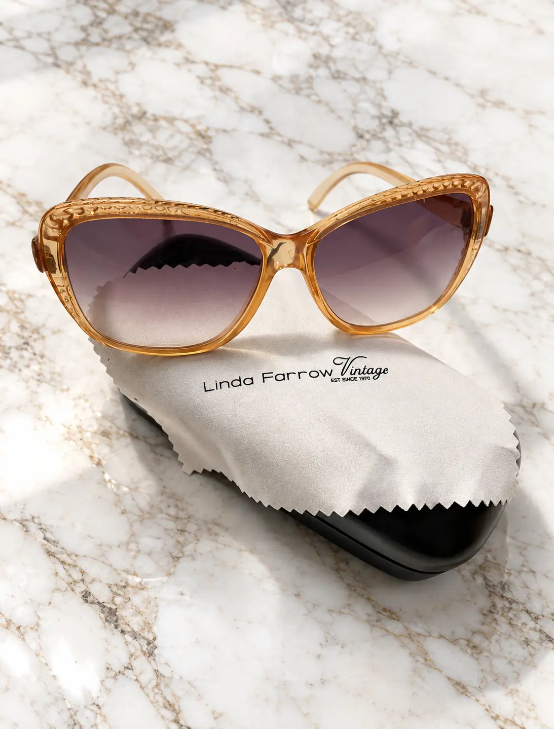 Linda Farrow Vintage リンダファロー ヴィンテージ サングラス アンバー グラデーションレンズ