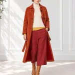 BOTTEGA VENETA ムートンダッフルコート 前開き着用 レッドシアリング